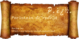 Perlstein Árpád névjegykártya